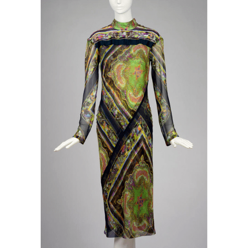 Printed silk dress, Dries Van Noten, 2008